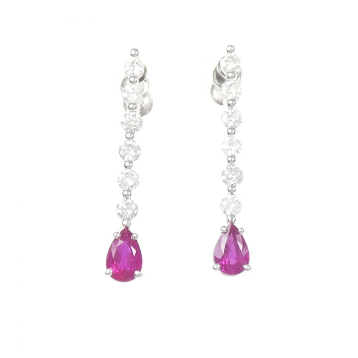 楽天市場】K18WG/K14WG ルビー イヤリング 1.06CT【中古】 : KOMEHYO 