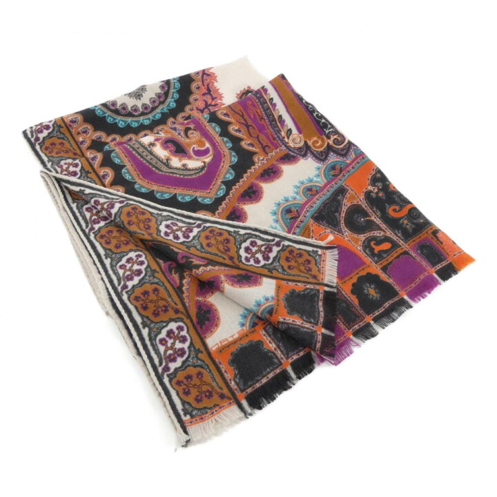 エトロ ETRO STOLE【中古】 ETRO エトロ ストール レーヨン グレー  