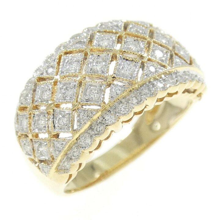 楽天市場】【KOMEHYO】 K18YG/K18WG ダイヤモンド リング 0.44CT【中古 