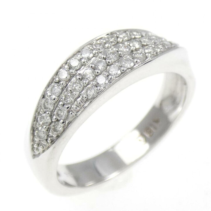 楽天市場】K18WG パヴェ ダイヤモンド リング 0.26CT【中古 