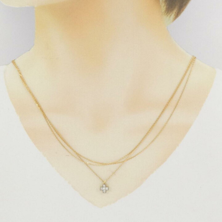 楽天市場】K18WG/K18YG ダイヤモンド ネックレス 0.13CT【中古 