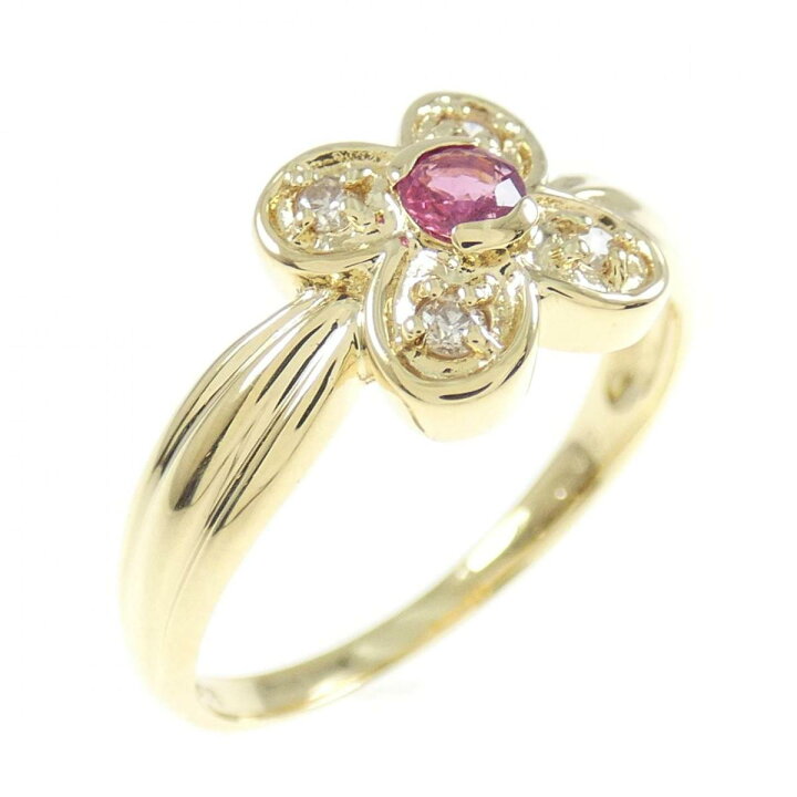 楽天市場】【KOMEHYO】 K18YG フラワー ルビー リング 0.08CT【中古  