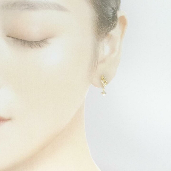 楽天市場】【KOMEHYO】 K18YG フラワー ダイヤモンド ピアス 0.43CT  