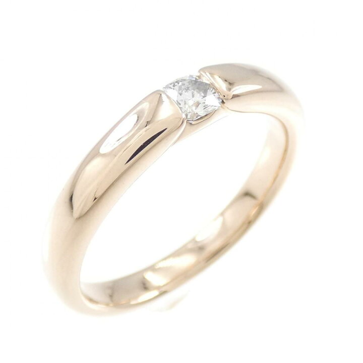 楽天市場】K18PG ソリティア ダイヤモンド リング 0.14CT【中古  