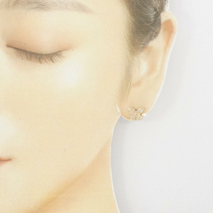 楽天市場】【KOMEHYO】 【新品】K18YG バタフライ ダイヤモンド ピアス  