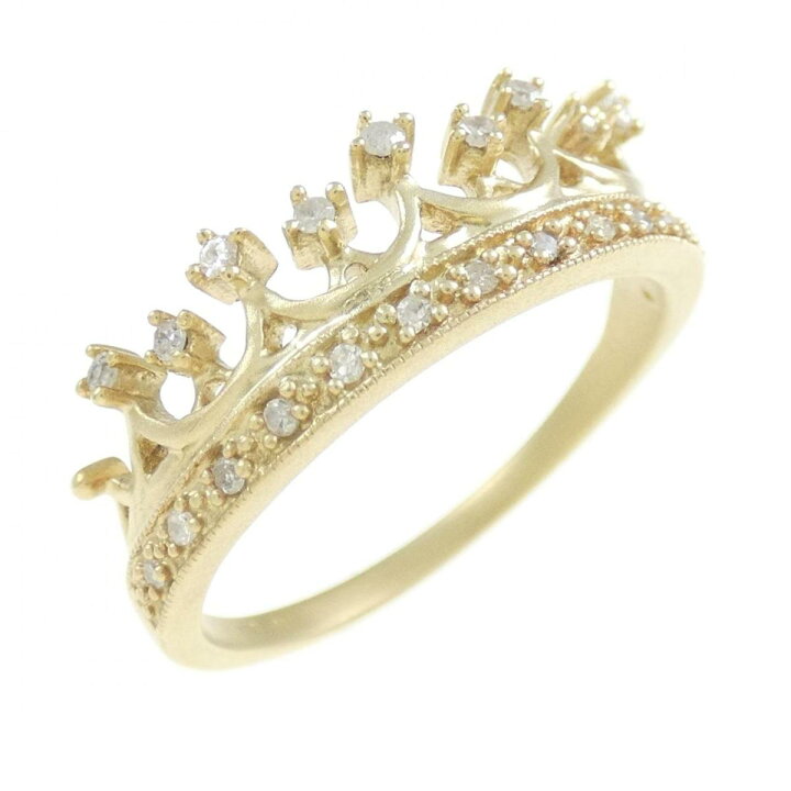 楽天市場】【KOMEHYO】 K10YG ティアラ ダイヤモンド リング 0.11CT  