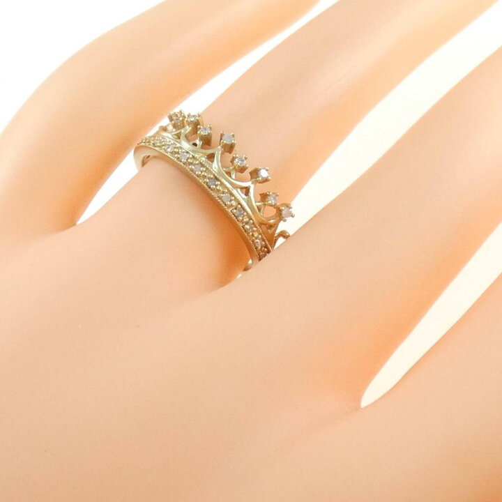 楽天市場】【KOMEHYO】 K10YG ティアラ ダイヤモンド リング 0.11CT  