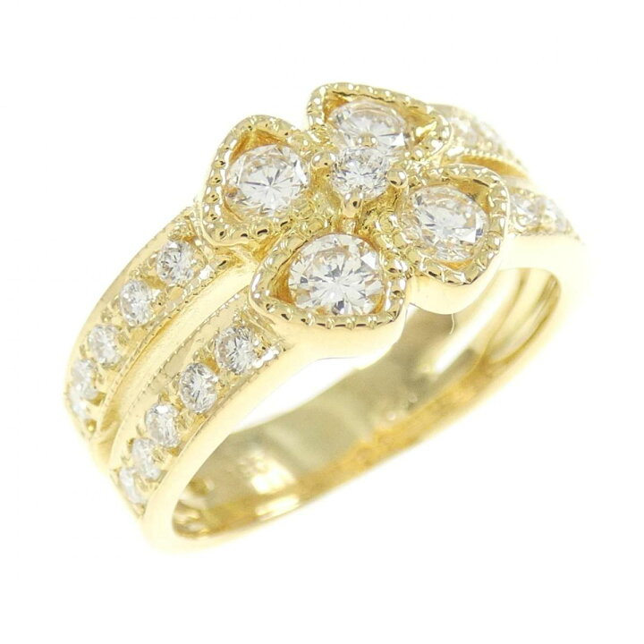 楽天市場】【KOMEHYO】 K18YG フラワー ダイヤモンド リング 0.60CT  