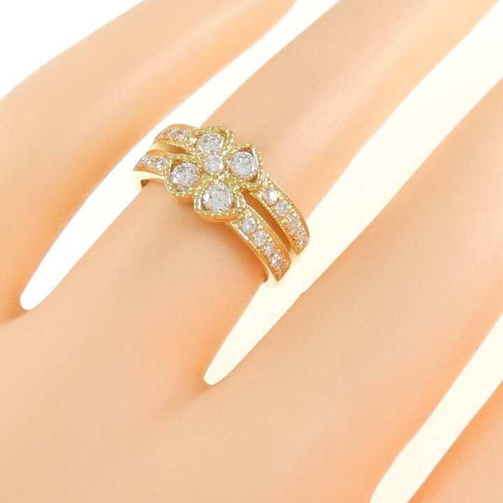 楽天市場】【KOMEHYO】 K18YG フラワー ダイヤモンド リング 0.60CT  