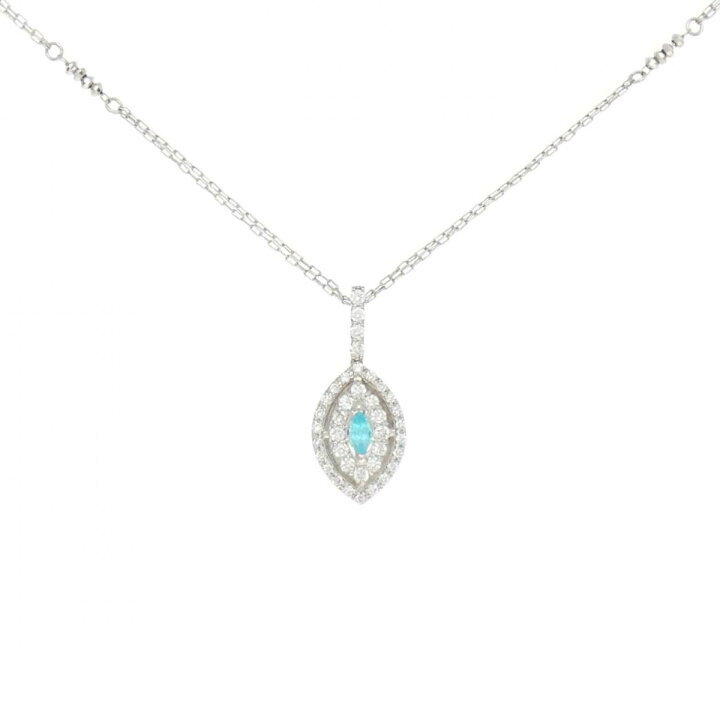楽天市場】PT900/PT850 パライバトルマリン ネックレス 0.35CT【中古 