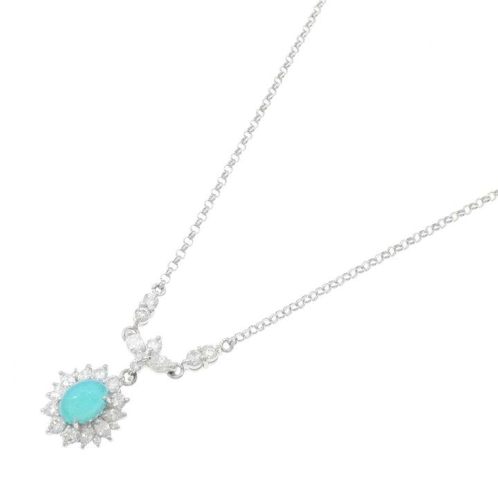 楽天市場】PT900/PT850 カルセドニー ネックレス 1.26CT【中古  