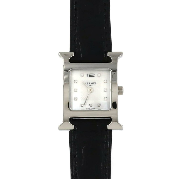 楽天市場】エルメス Hウォッチ・11P HH1.210 SS クォーツ【中古  