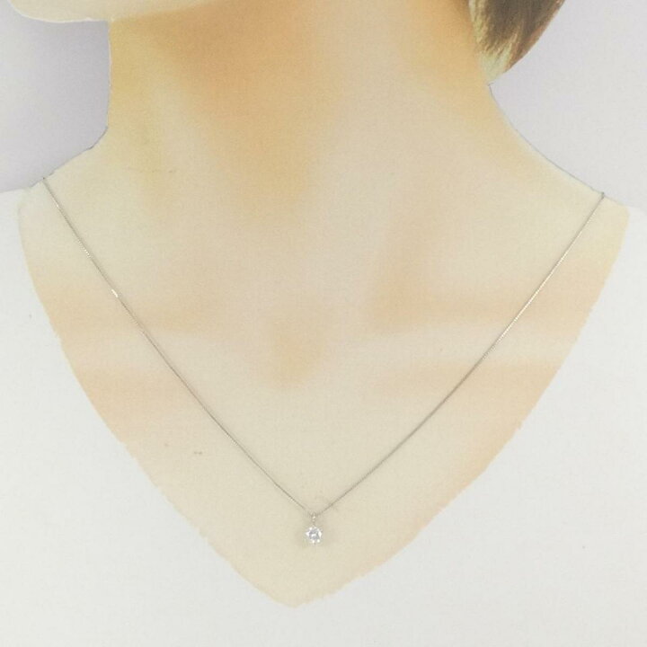楽天市場】PT/PT850 ソリティア ダイヤモンド ネックレス 0.321CT  