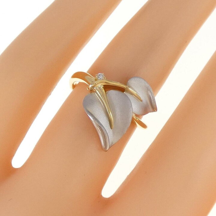 楽天市場】【KOMEHYO】 K18YG/PT900 ダイヤモンド リング 0.01CT【中古  