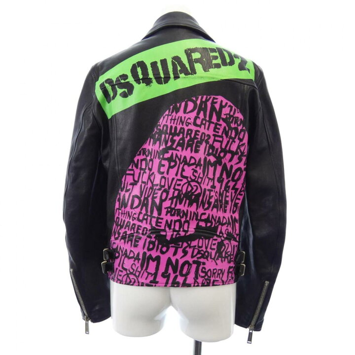 楽天市場】ディースクエアード DSQUARED2 レザーライダースジャケット 