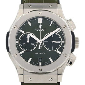 ウブロ クラシックフュージョンクロノグラフチタニウムグリーン 521.NX.8970.LR TI 自動巻【中古】