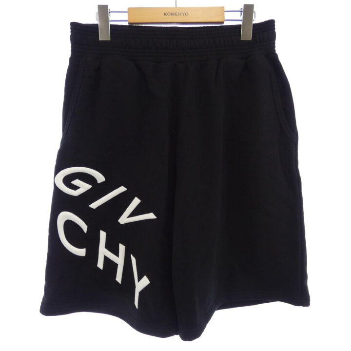 中古】ジバンシィ GIVENCHY ショートパンツ ハーフ ロゴ ラムレザー羊  