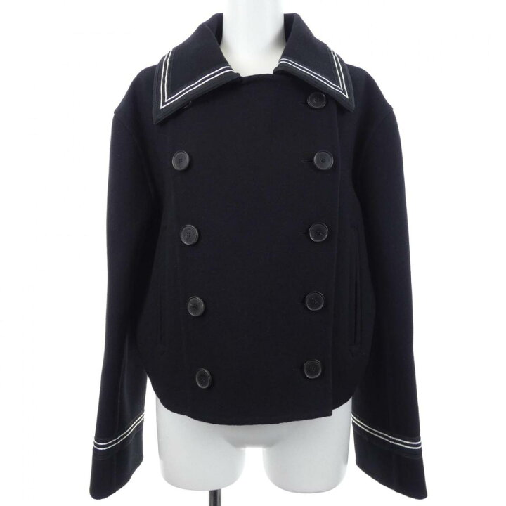 Christian Dior ピーコート ネイビー L ダブルブレスト ウール 楽天 