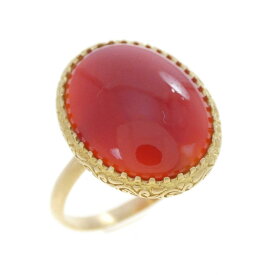 K18YG サンゴ リング【中古】