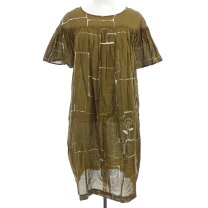 希少美品】ミナペルホネンワンダー リネン100% ライムグリーン シャツ 