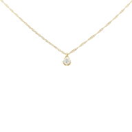 アガット ダイヤモンド ネックレス 0.1CT【中古】