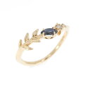 アガット サファイヤ ピンキーリング【中古】