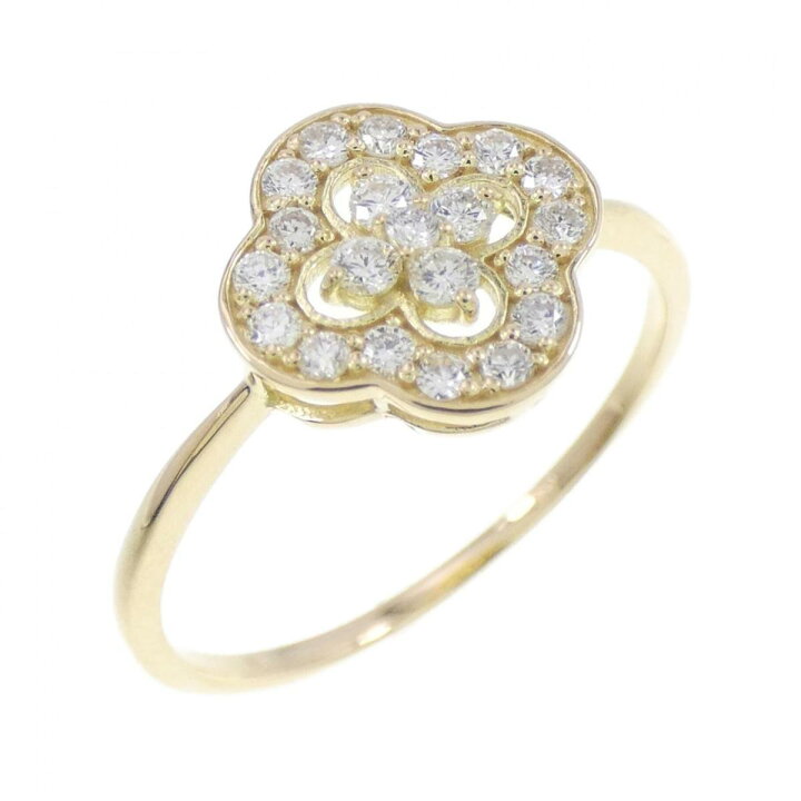 楽天市場】【リメイク】K18YG フラワー ダイヤモンド リング 0.20CT  
