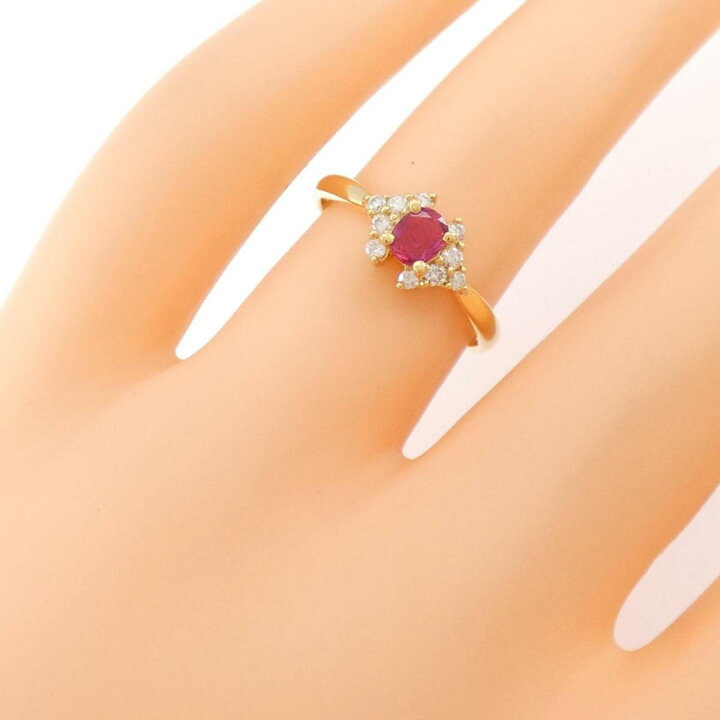 楽天市場】K18YG ルビー リング 0.23CT【中古】 : KOMEHYO ONLINESTORE  