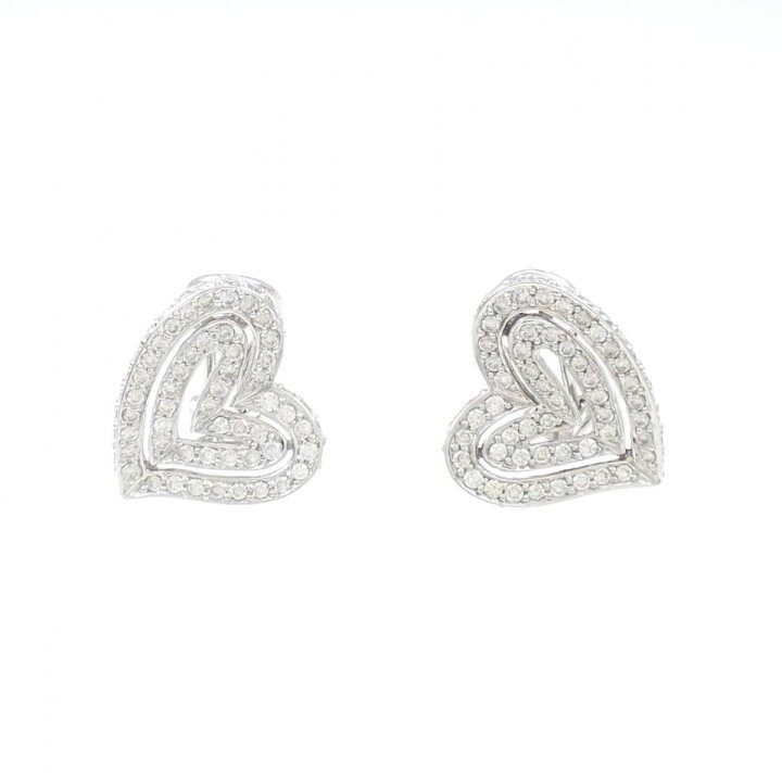 楽天市場】K18WG ハート ダイヤモンド ピアス 1.78CT【中古  
