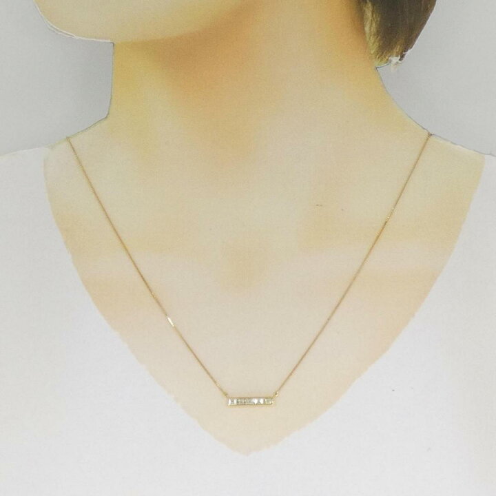 楽天市場】【新品】K18YG ダイヤモンド ネックレス 0.50CT【新品  