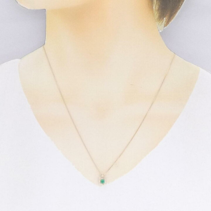 楽天市場】【新品】K18YG エメラルド ネックレス 0.23CT【新品  