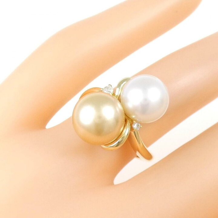 楽天市場】K18YG 白蝶パール リング【中古】 : KOMEHYO ONLINESTORE  
