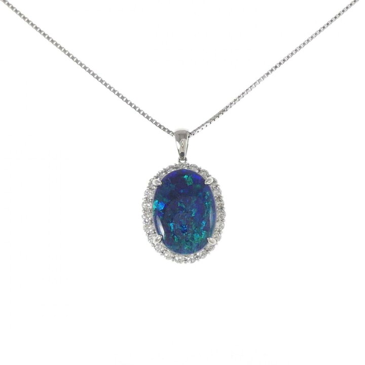楽天市場】【リメイク】PT ブラックオパール ネックレス 8.59CT【中古  