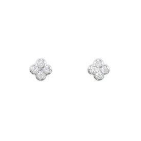 スタージュエリー フラワー ダイヤモンド ピアス 0.18CT【中古】