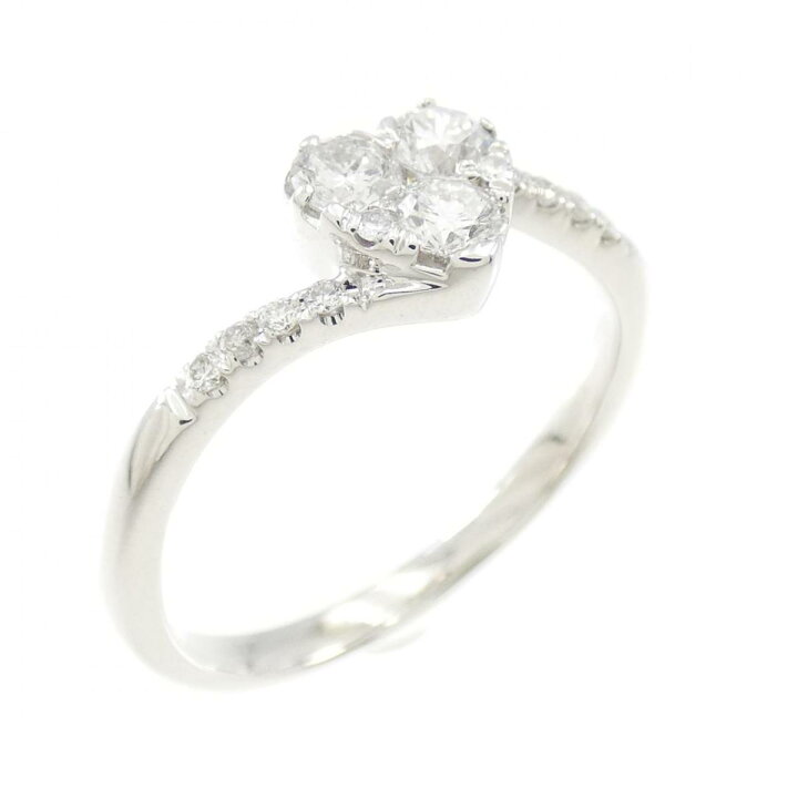 楽天市場】K18WG ハート ダイヤモンド リング 0.35CT【中古  
