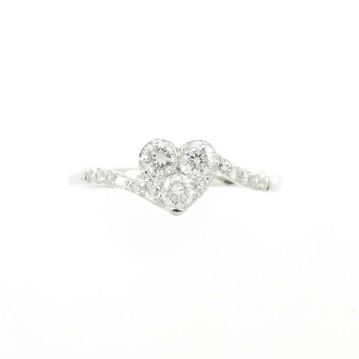 楽天市場】K18WG ハート ダイヤモンド リング 0.35CT【中古  