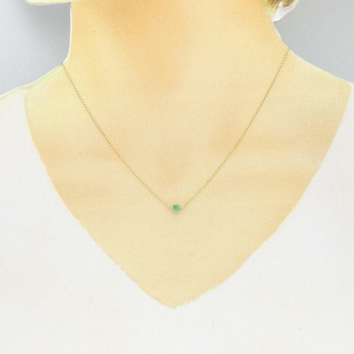 楽天市場】K18YG エメラルド ネックレス【中古】 : KOMEHYO  