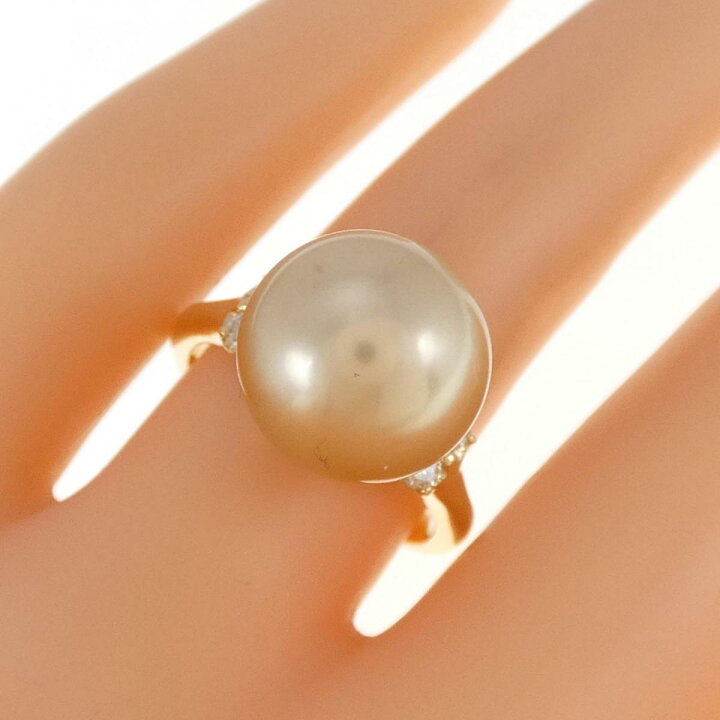 楽天市場】【KOMEHYO】 K18YG 白蝶パール リング 12.2mm【中古  