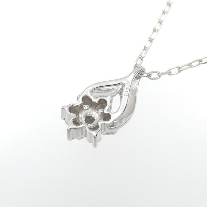 楽天市場】K18WG フラワー ダイヤモンド ネックレス 0.14CT【中古 