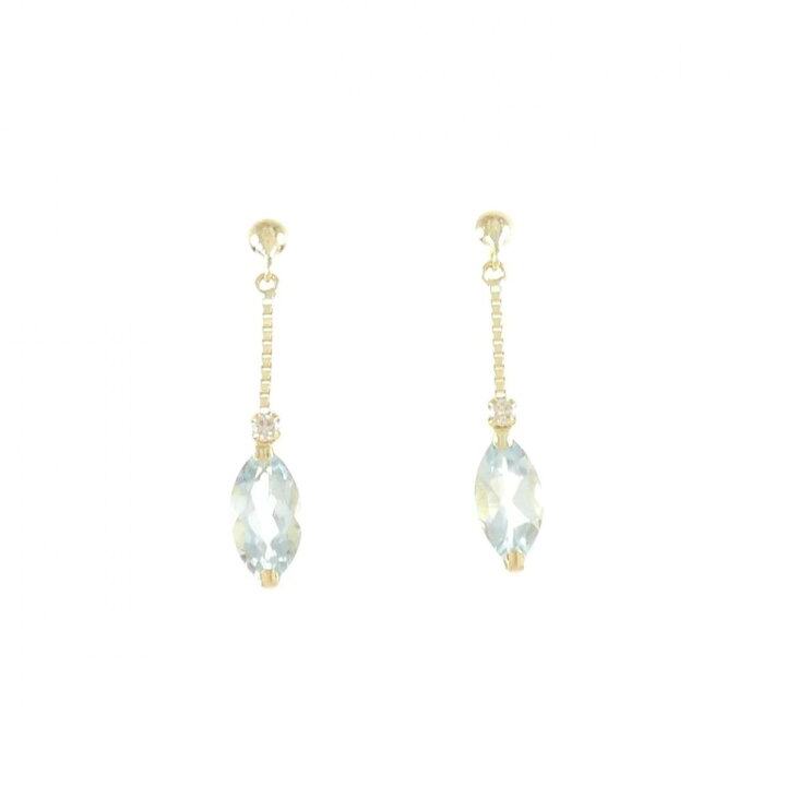 楽天市場】【新品】K18YG アクアマリン ピアス 0.70CT【新品  