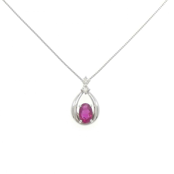 楽天市場】【リメイク】PT ルビー ネックレス 0.56CT【中古  