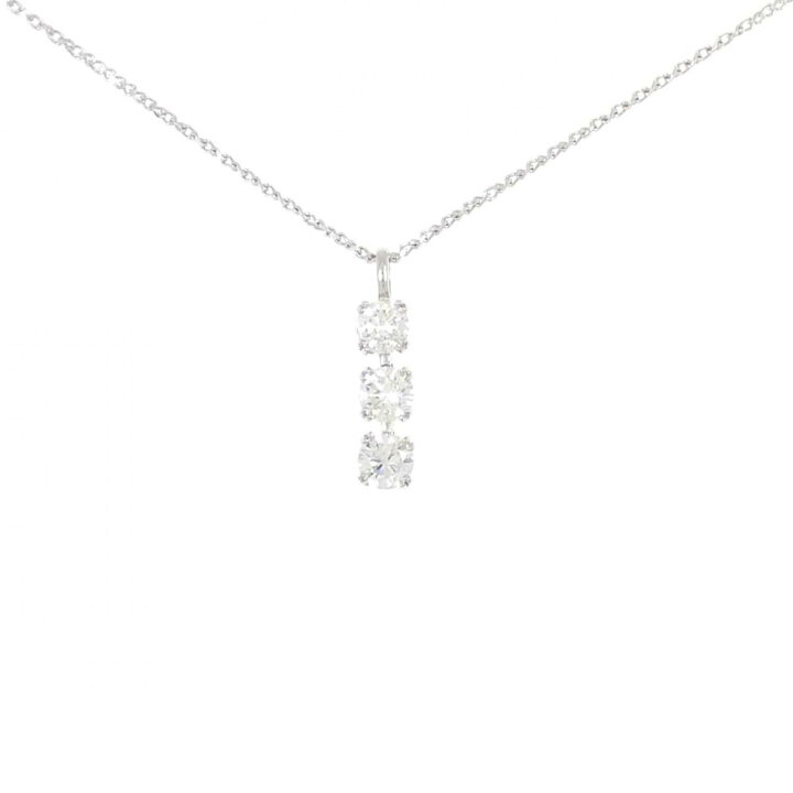 楽天市場】PT スリーストーン ダイヤモンド ネックレス 1.017CT【中古 