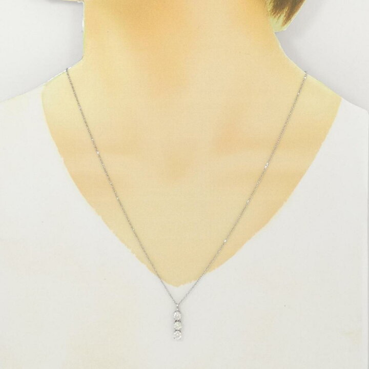 楽天市場】PT スリーストーン ダイヤモンド ネックレス 1.017CT【中古 