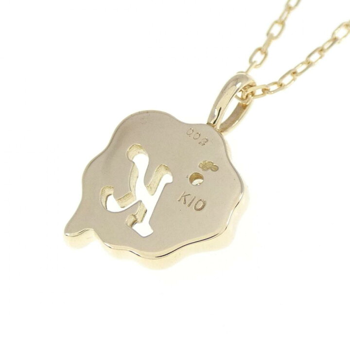 楽天市場】K10YG イニシャルK ダイヤモンド ネックレス 0.02CT【中古  