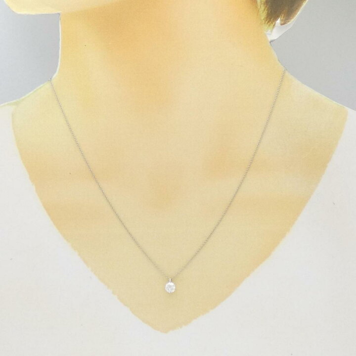 楽天市場】【リメイク】PT ダイヤモンド ネックレス 0.432CT E SI1 VG  