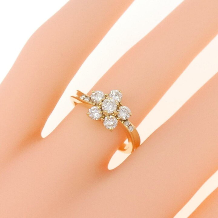 K18YG ダイヤモンド リング 0.71CT 