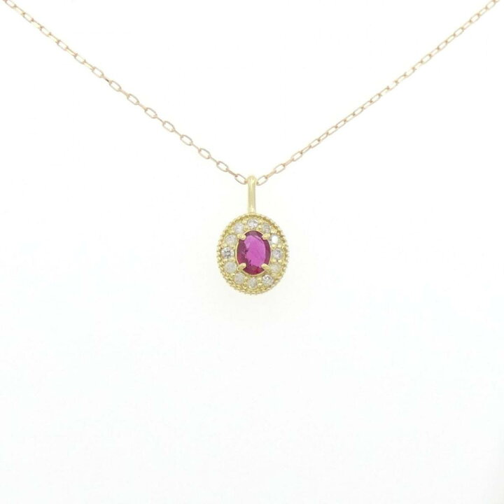 楽天市場】【新品】K18YG ルビー ネックレス 0.11CT【新品】 : KOMEHYO  
