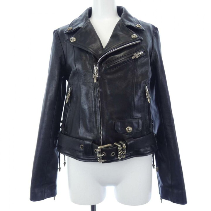 楽天市場】クロムハーツ CHROME HEARTS レザーライダースジャケット 