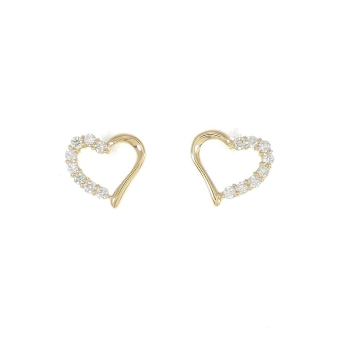 楽天市場】【新品】K18YG ハート ダイヤモンド ピアス 0.20CT【新品  