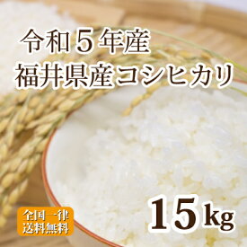 令和5年産 福井県産コシヒカリ 15kg 白米 コシヒカリ 単一原料米 安い 美味しい 5kg×3 送料無料